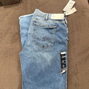 Women’s Silver Jeans Skinny Legs Mid Rise Curvy “Elyse” 36/31 Brand New